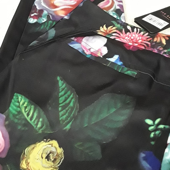 Ted Baker Boho floral oil painting pants NWT Sz 4 - Picture 6 of 8